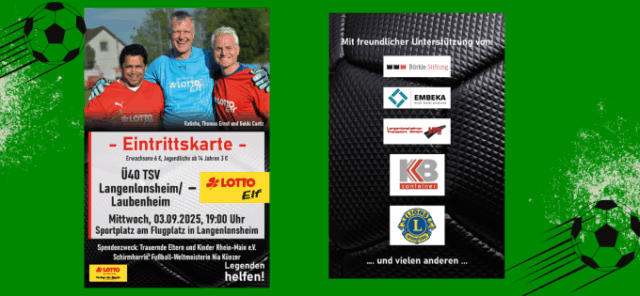 Benefizspiel der Lotto-Elf zugunsten Trauernde Eltern & Kinder Rhein-Main e.V.